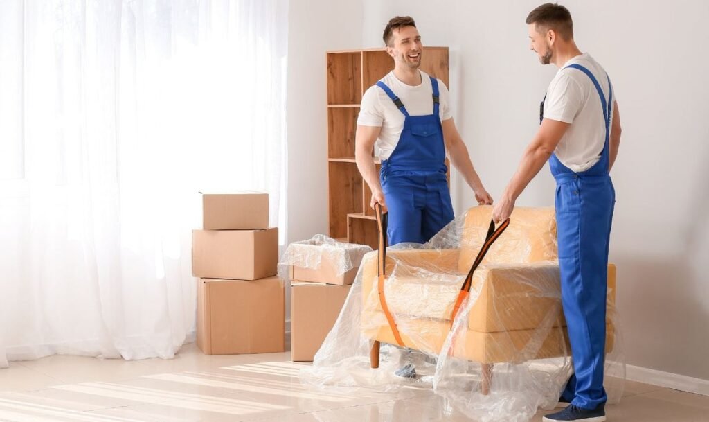 Team of My Noida Packers providing safe packing and loading during a local shifting service in Noida.